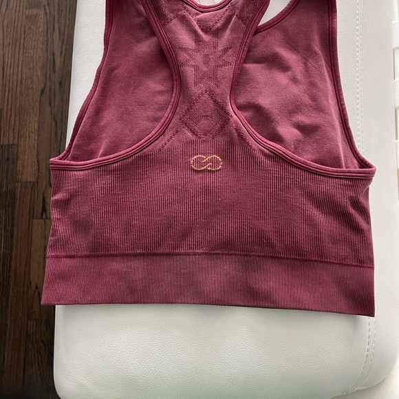 Calia by Carrie Underwood Mauve Athletic Racerback Crop Top - Picture 1 of 5